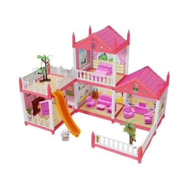 Imagem de Mini Casa De Brinquedo DIY Para Meninas, Castelo Com Luzes LED, Presen