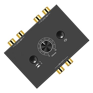 Imagem de Homyl Seletor portátil comutador bidirecional de áudio estéreo L/R divisor para home theater