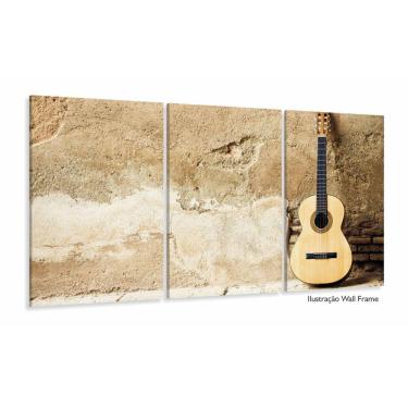 Imagem de Quadro Violão Na Parede Vintage Decorativo Tela Em Tecido 3