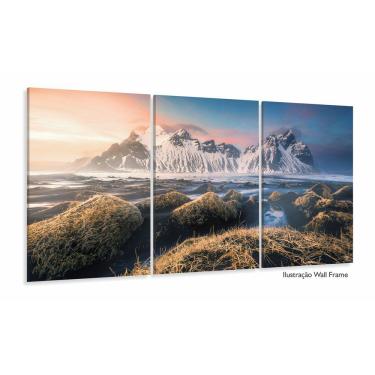 Imagem de Quadro Decorativo Montanhas Neve Paisagem 120x60