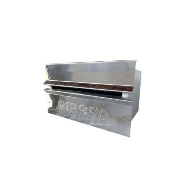 Imagem de Caixa Correio Galvinox Fundo Chapa Frente Inox 15x25x12cm
