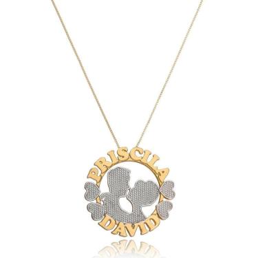 Imagem de Colar Mandala Casal Apaixonado Com Detalhes Em Rodium