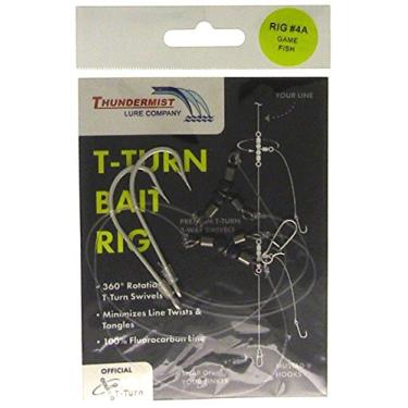 Imagem de Thundermist Lure Company #4A Salt Water Game Fish Sea Bass/Striper/Fluke/Linguado/Azul/Truta Marinha em T Rig, Transparente