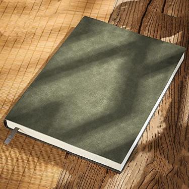 Imagem de A4/B5/A5 grande diário de negócios couro caderno de escritório agenda agenda página de linha engrossada bloco de notas 260 folhas, verde, B5