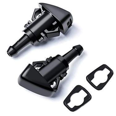 Imagem de OTUAYAUTO Bocais de lavagem de para-brisa dianteiros - Substituição para Ram, Chrysler, Dodge, Jeep - Substitui OEM #: 4805742AB 5113049AA 5116079AA 5303833AA Kit de jato de jato de jato de jato de