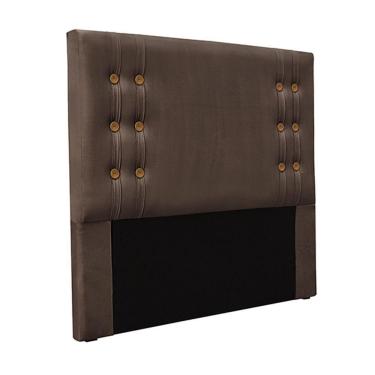Imagem de Cabeceira King Size 1,95m Kors Veludo Marrom Gran Belo
