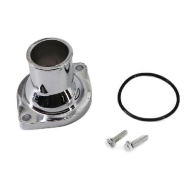 Imagem de Dokili Caixa de termostato para pescoço de água, estilo polido, compatível com SBC BBC Chevy Chevrolet Hot Rod Rat Rod 283 302 305 327 350 383 396 427 454 502