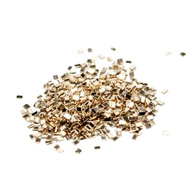 Imagem de CRAFT WIRE Solda rígida prata amarela 3 gramas (~ 2000 peças) preenchida com ouro combinado, 0,5 x 1,0 x 0,25 mm, ultra minúsculo, feito nos EUA