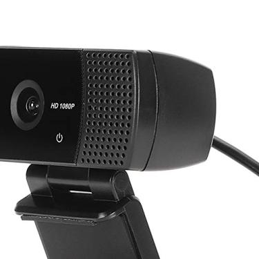Imagem de Shanrya Webcam, 2,8 um x 2,8 um 1080p Webcam para computador de videoconferência desktop (preto, tipo torre inclinada Pisa)