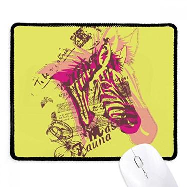Imagem de Mouse pad Art Pinto Flower amarelo rosa borda costurada tapete de borracha para jogos