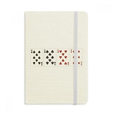 Imagem de Caderno de 8 corações Spade Diamond Club padrão oficial tecido capa dura diário clássico
