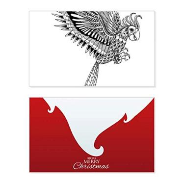 Imagem de Pintura de pássaro voando leal feriado feliz Natal cartão de parabéns mensagem de Natal letra