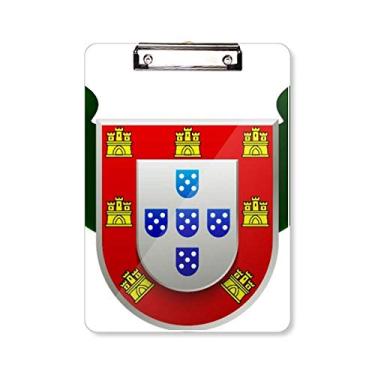 Imagem de Emblema nacional de Portugal, símbolo do país, prancheta, pasta, bloco de notas A4