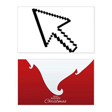 Imagem de Mouse de computador flecha Pixel Holiday Holiday Merry Christmas Cartões de parabéns Mensagem de Natal