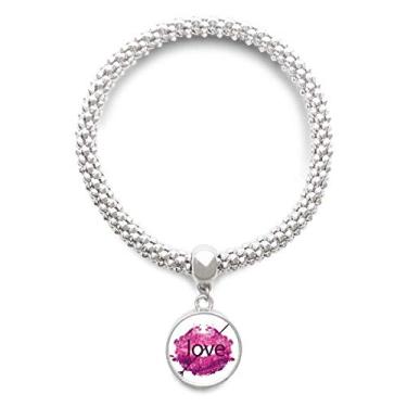 Imagem de Pulseira de prata com pingente de flecha para o Dia dos Namorados rosa com pingente de corrente ajustável
