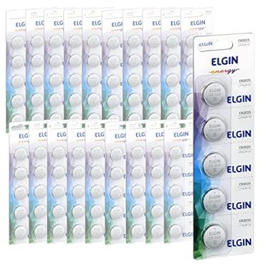 Imagem de 100 Baterias Pilhas Elgin CR2025 20 Cartelas C/ 5 Unidades
