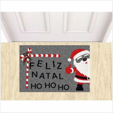 Imagem de Tapete Papai Noel Feliz Natal Medida Porta,