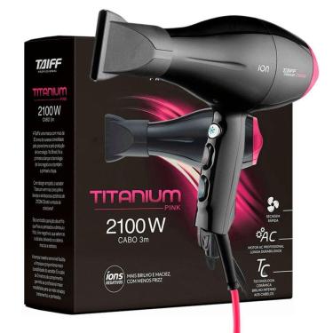 Imagem de Taiff Secador Titanium Ion Rosa 2100W 220V 