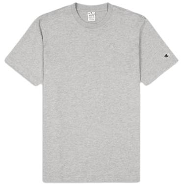 Imagem de Champion Camiseta masculina clássica, camiseta diária para homens, camiseta masculina macia confortável (reg. ou grande e alto), (Coleção 2024) Cinza fumê mesclado, G