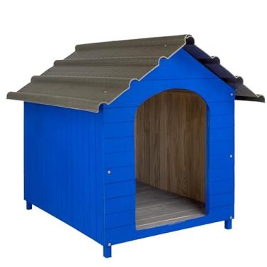 Imagem de Casa Casinha De Cachorro Telhado Ecológico Extra Gigante N8 (Azul)