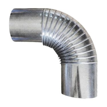 Imagem de Curva Chaminé 90º Cano Joelho Galvanizado 120mm Para Fogão à Lenha N°3 Lareira Churrasqueira - AMZ