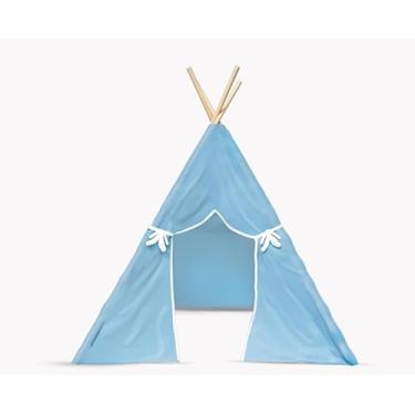 Imagem de Cabana Infantil Tenda Barraca De Algodão Azul Bebê Nash