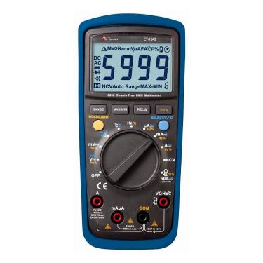 Imagem de Multímetro Digital True RMS AC CAT III 600V - Minipa ET-1649