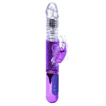 Imagem de General Import - Vibrador Rotativo Recarregável Vai E Vem Borboleta 36