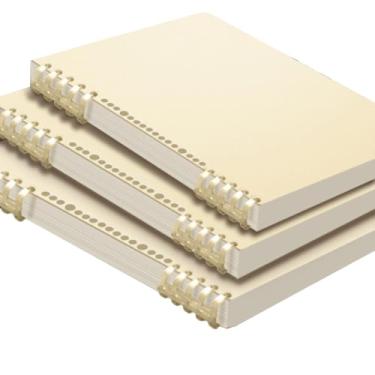 Imagem de Joucien 1 unidade - Pasta de folhas soltas para estudantes, caderno de folhas soltas destacável e não confortável à mão, caderno artístico de estilo minimalista-1 conjunto (amarelo)-A4 (em branco) 60