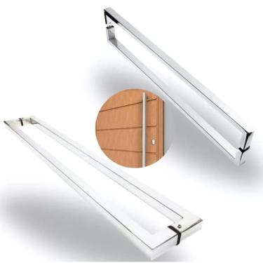 Imagem de Puxador U Em Aço Inox De 80Cm - Polido E Escovado - AGS