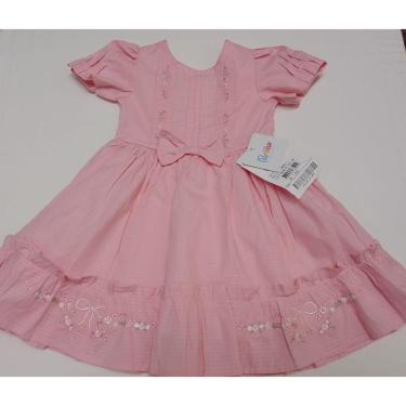 Imagem de Vestido Luxo Infantil Menina Tricoline Bordado Paraiso 15597-Feminino