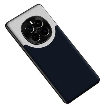 Imagem de POYUFRG Capa de couro para Honor Magic 7 Pro/7, capa de telefone fina e traseira lisa, lente galvanizada, proteção com tudo incluído, capa à prova de choque, azul, 7 Pro