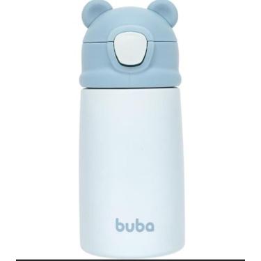 Imagem de Garrafa térmica Infantil Inox Parede Dupla Canudo Buba, Azul
