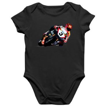 Imagem de Body Bebê Algodão Motorcycle Racing - Foca na Moda, Preto, M
