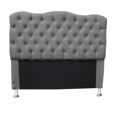 Imagem de Cabeceira Agnes Para Cama Box Casal Queen - Sv Decor, Cinza Claro
