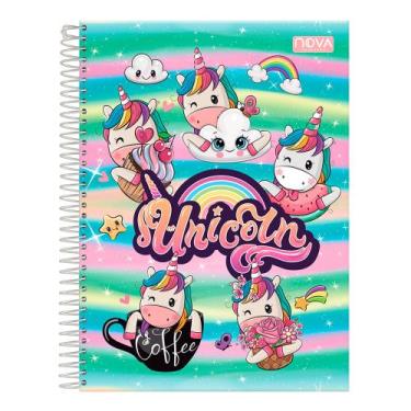 Imagem de Caderno 1 Matéria Poney Jovem Para Escola Capa Dura Espiral - Papelari