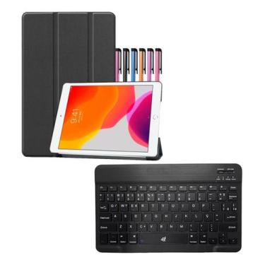 Imagem de Kit Capa+ Teclado+ Película+ Caneta Compatível Com iPad 9 Geração - OT