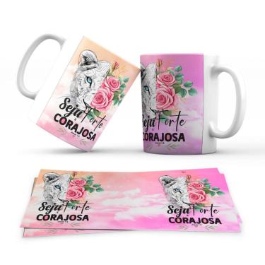 Imagem de Caneca Personalizada Evangelica Seja Corajosa