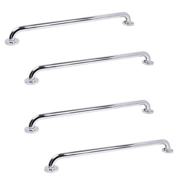 Imagem de Barra de Apoio 70cm Barra Inox Kit 4 Unidades Suporte Gestante Idoso Criança Deficiente  Acessibilidade Banheiro Box Corrimao Casa Segurança