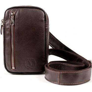 Imagem de Shoulder Bag em Couro Artlux 1405, Cafe
