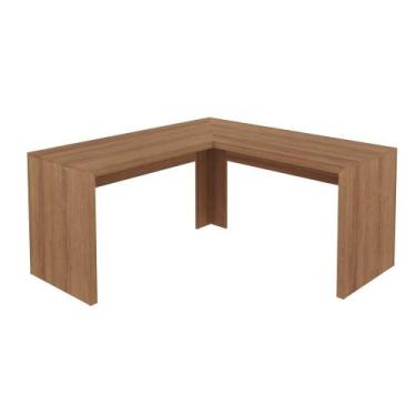 Imagem de Mesa de canto para Home Office ME4116 Amendoa 13 Tecno Mobili, Amêndoa