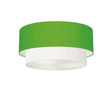 Imagem de Plafon Duplo Cilíndrico Vivare Md-3017 Cúpula Tecido 50x40cm - Bivolt,