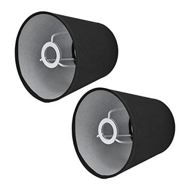 Imagem de Abajur de Tecido Eleg de 2 Peças para Lustre e Abajur E14 - Luz Suave, área Aconchegante, Ideal para Uso Doméstico e Em Hotel (PX15)