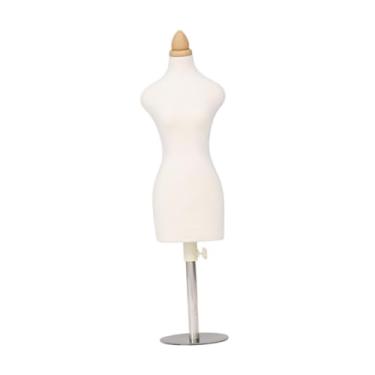 Imagem de rockible Mini vestido forma forma de vestido feminino com suporte, manequim de costura em miniatura, , L and Silver