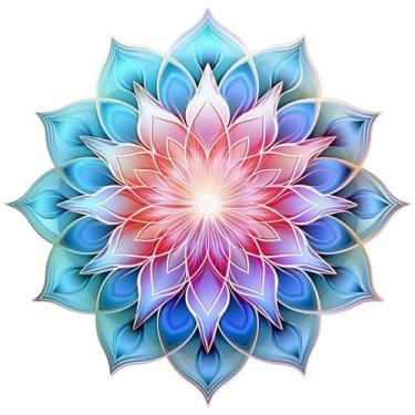 Imagem de Placa Mandala Energética Parede Reflexão Meditação Decoração Espiritual Energia Positiva Ambientes Inspiração Indiana