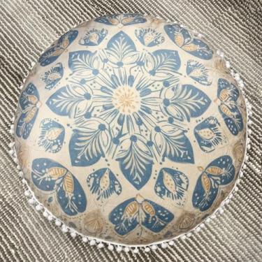 Imagem de Turnextte Almofada de piso de meditação de 81 cm, almofada redonda grande para adultos, almofadas de ioga para sentar no chão, boho, enchimento de espuma viscoelástica