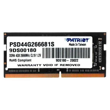 Imagem de Memória RAM para Notebook Patriot Signature 4GB DDR4 2666MHZ