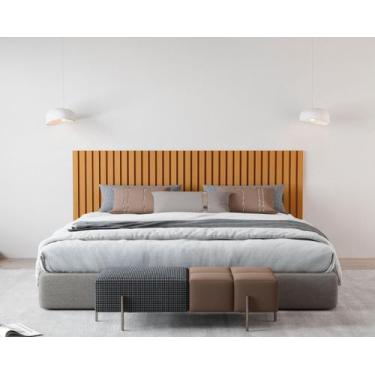 Imagem de Cabeceira Ripada Maracá King 215cm MDF/MDP - JB Bechara