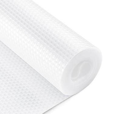 Imagem de Prateleira de plástico brilhante e forro de gaveta, rolo não adesivo à prova d'água (45,7 x 152,4 cm), para armários, armazenamento, cozinha, mesas, revestimentos de prateleira Deco - transparente