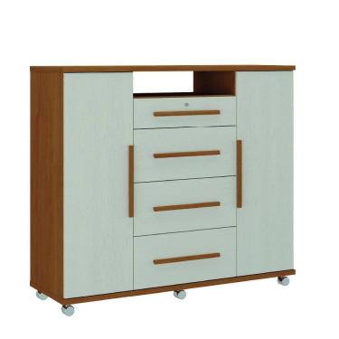 Imagem de Cômoda Sapateira com Chave 4 Gavetas 2 Portas Versátil Zanzini